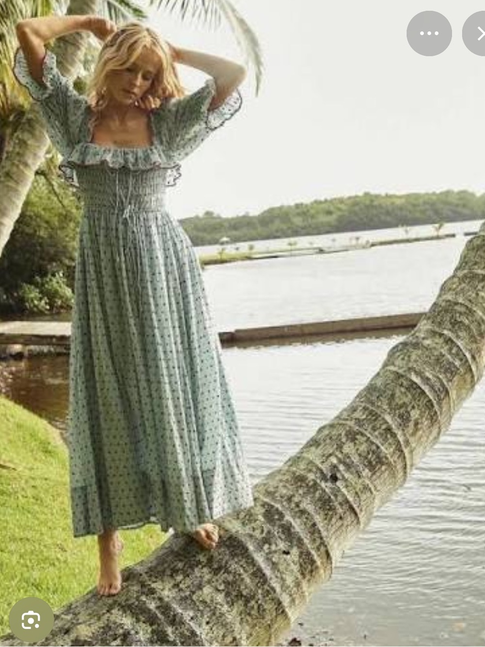 Doen Sol Dress in blue swiss dot